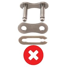 Old style 3-piece bicycle chain quick link