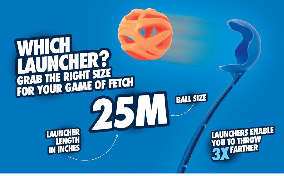 Chcukit! Air Fetch Launcher Size chart for Balls