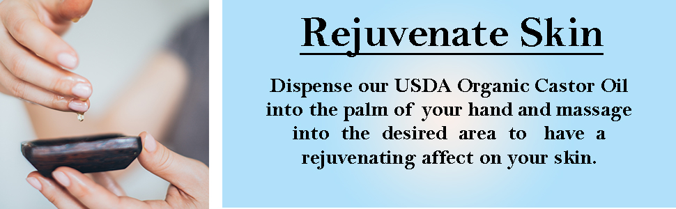 Rejuvenate Skin USDA Organic Castor Oil Glisten Hydrate Renew Mary Tylor Naturals