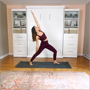 home gym workout space saving bed murphy wall cabinet hidden studio apartment small furniture queen