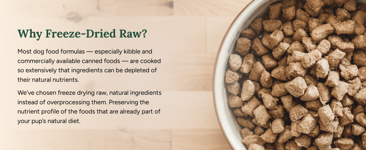 Freeze Dried Raw kibble dog food canned can cooked dry