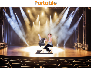 Portable Keyboard Piano Shows Recitals Lessons Battery Powered