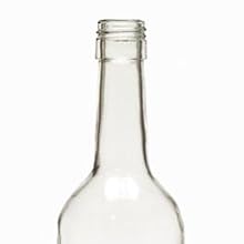 Top of a clear bottle with screw top finish