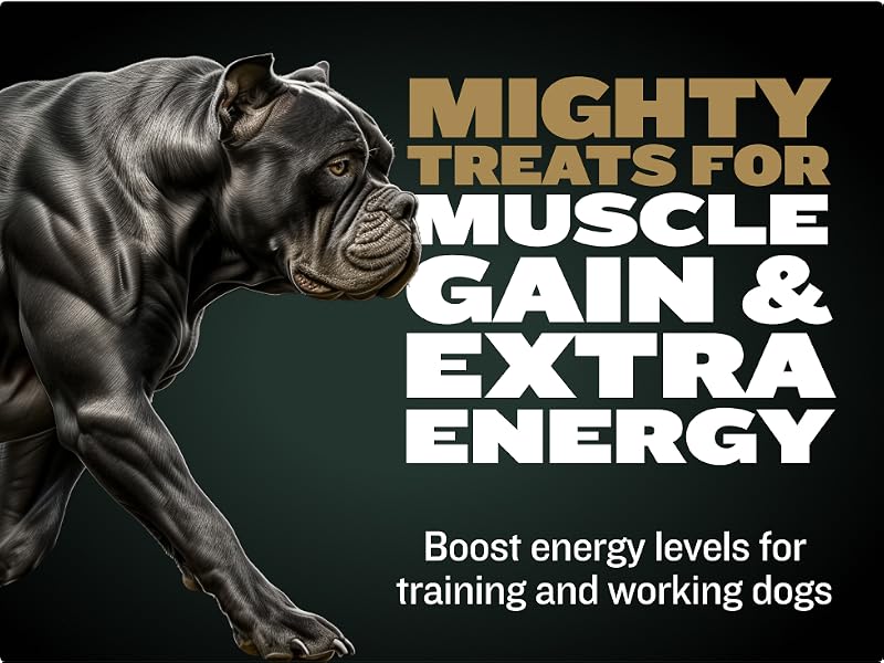 Mighty treats for muscle gain &amp; extra energy that boosts energy levels for training and working dogs