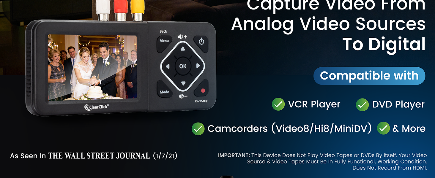 Capture Video From Analog Video Sources To Digital From VCR, DVD, Camcorders, &amp;amp; More