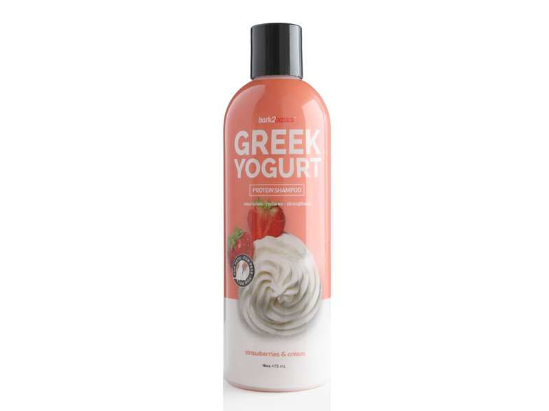 bark2basics strawberry greek yogurt pet shampoo 16 oz for dogs cats gentle groomers use