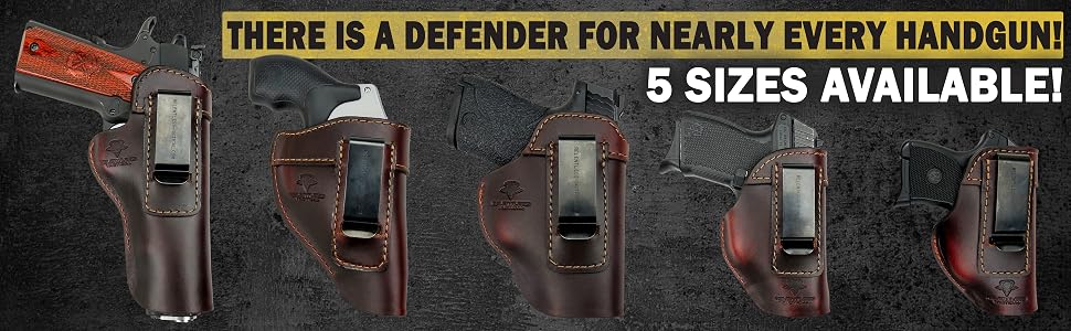 Defender holster in 5 sizes