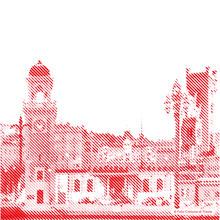 Image of illy's capital city Trieste, Italy with red treatment.