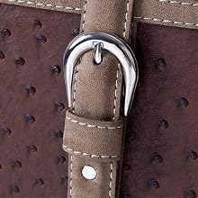 Decorative Front Strap Furniture Trunk Brown Strappy Metal Buckle