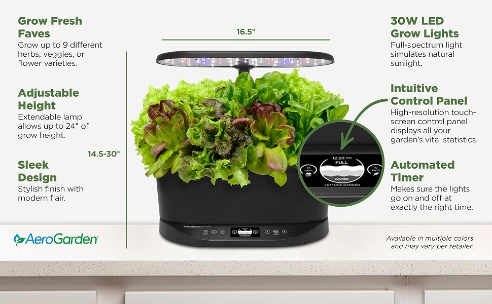 AeroGarden Bounty Basic Garden Features