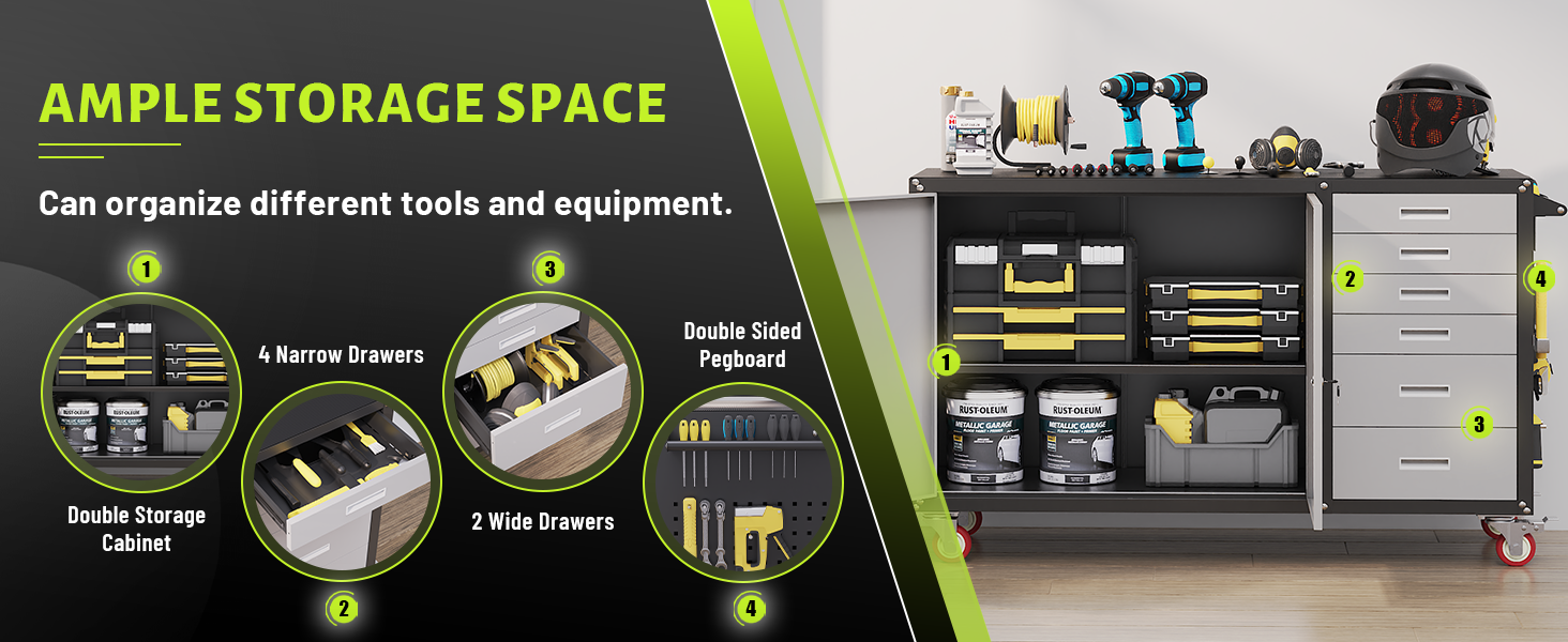 workbench with storage
