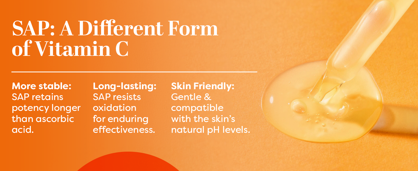 Vitamin C serum with hyaluronic acid &amp; vitamin e boosts radiance, improves signs of aging