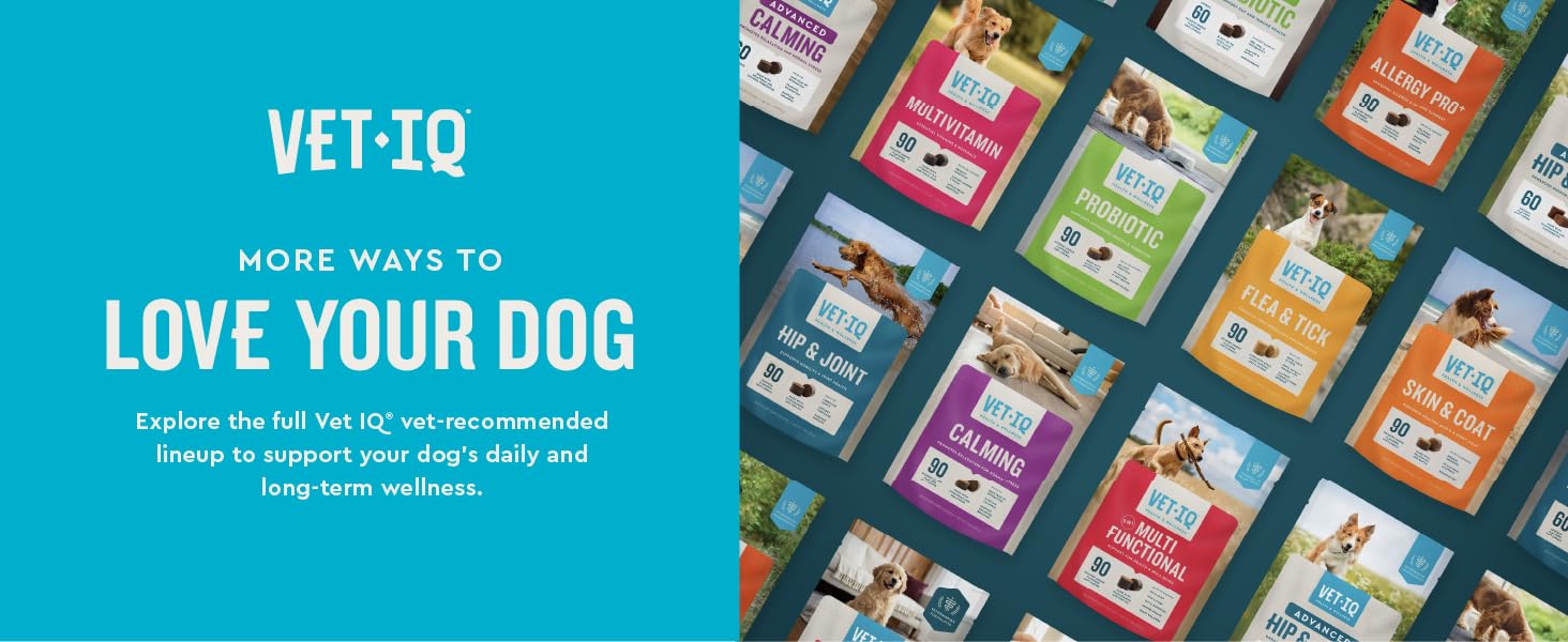 VetIQ vet recommended lineup to support dog&amp;#39;s daily and long-term wellness