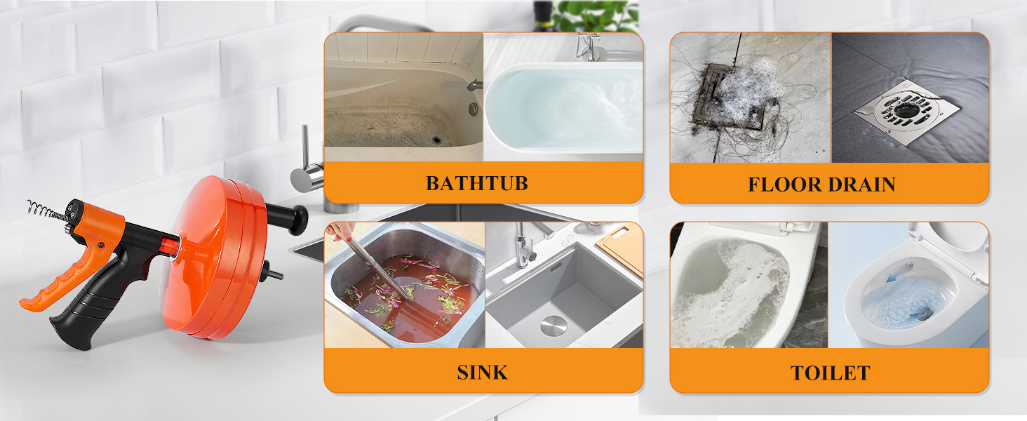 toilet snake drain clog remover plumbers snake sewer snake destapador de tuberia