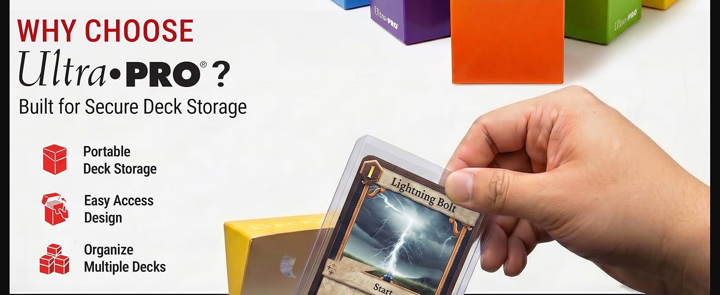 ultra pro storage clear tcg holder organizer yugioh stackable collectible game colorful portable set
