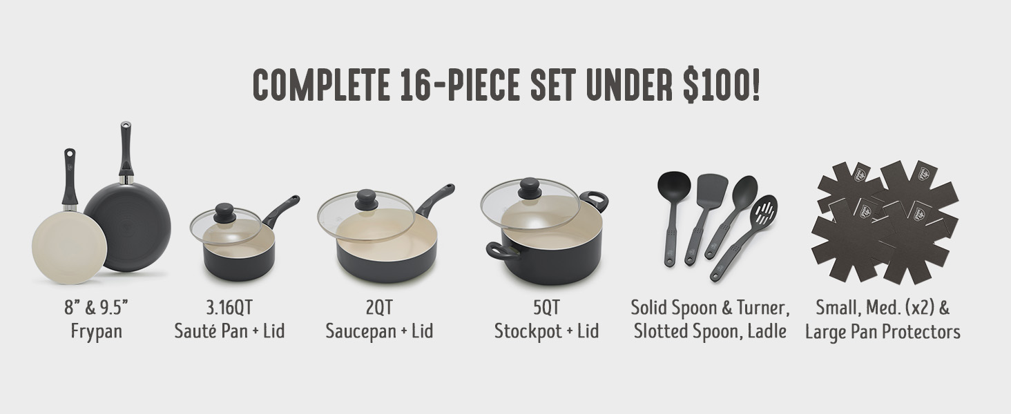GreenLife, Bloom, Ceramic Nonstick, PFAS-Free, Non-Toxic, Cookware, Frypans