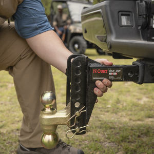 CURT Adjustable Trailer Hitch Ball Mount Channel Dual Ball