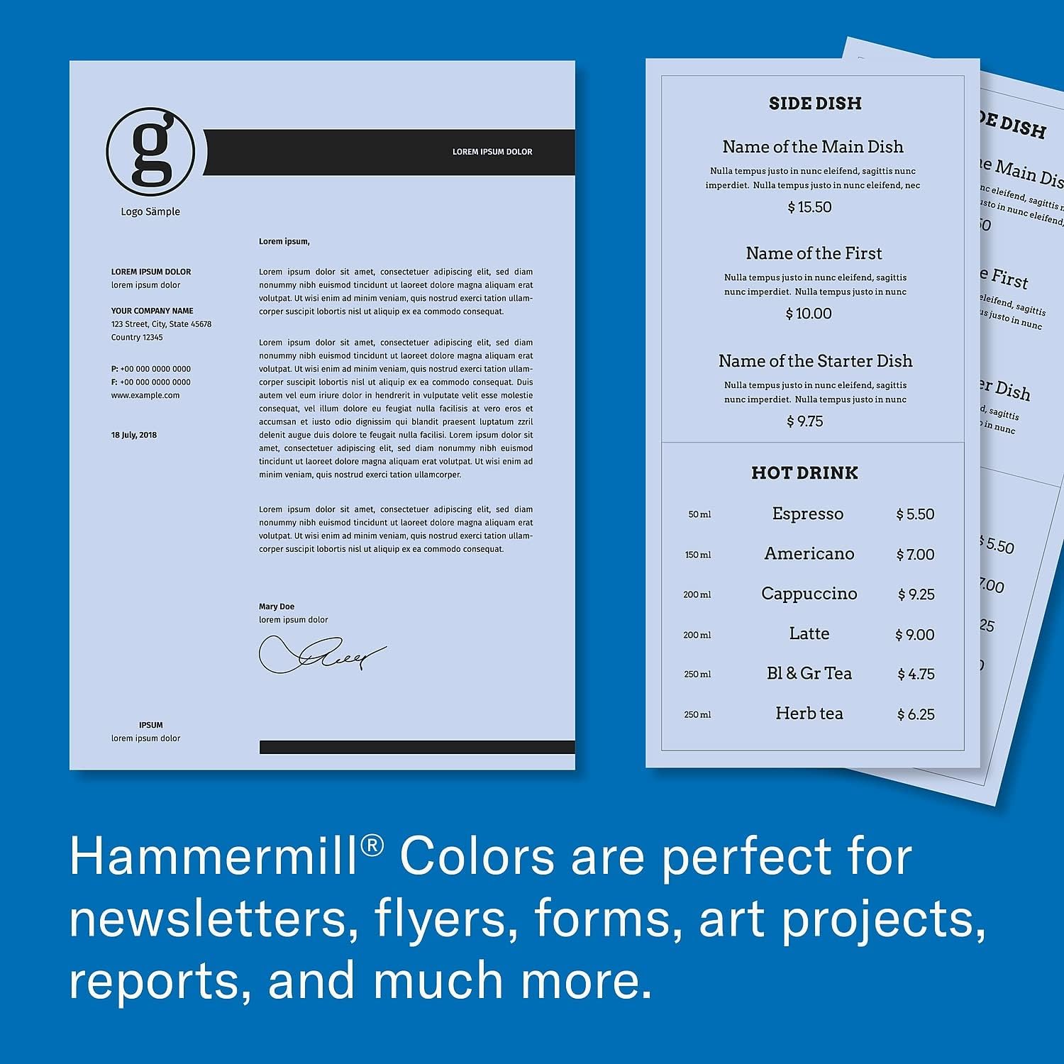 Hammermill Colored Paper, 20 lb Ivory Printer Paper, 8.5 x 11 - Made in the USA, Pastel Paper, 103176R - 1 Ream (500 Sheets)