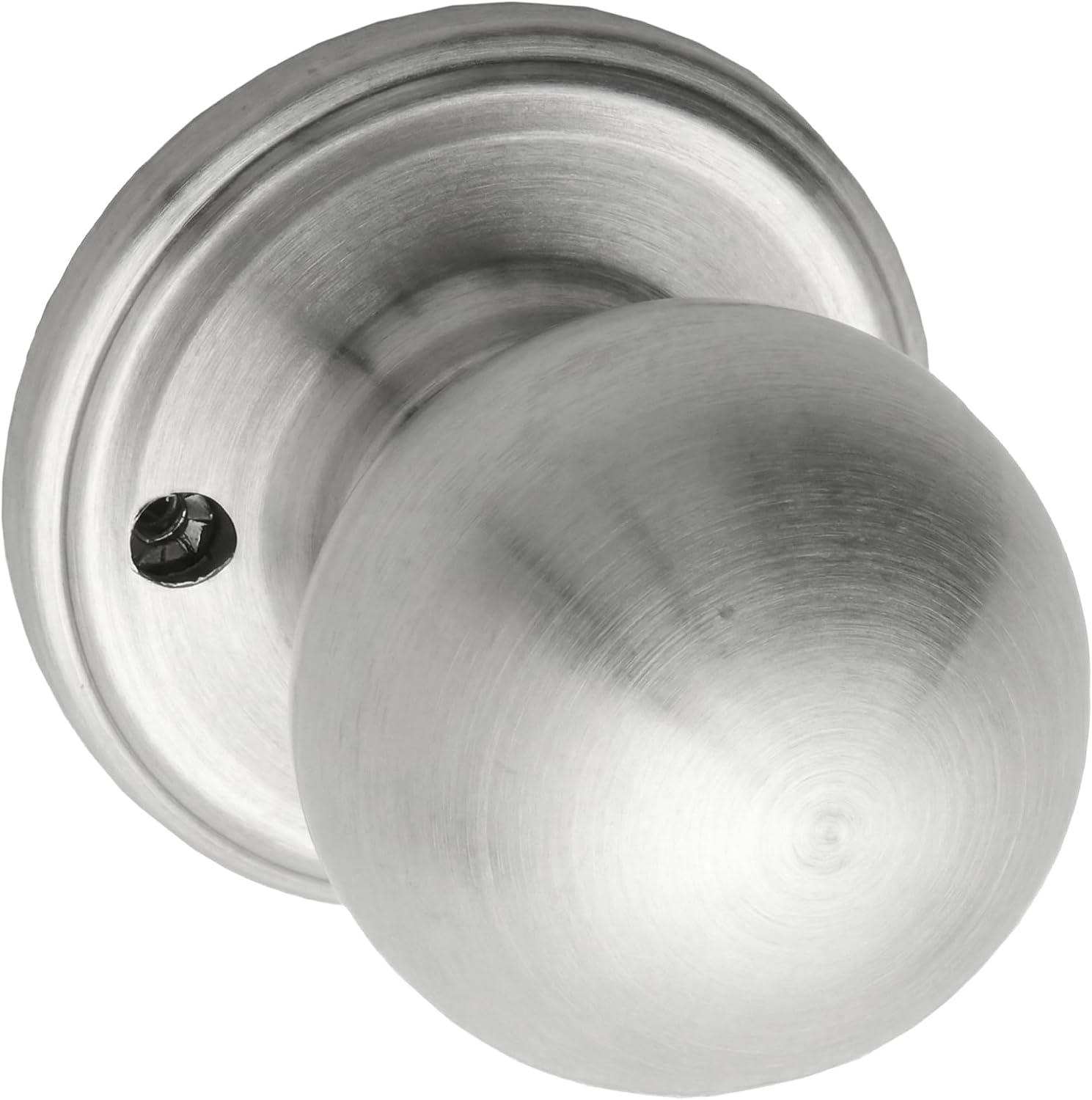 Copper Creek Privacy Interior Door Knob – ANSI Grade-3 Certified, Modern Heavy Duty Handle, Easy Install and Reversible for Bedroom, Bathroom & Closets – Satin Stainless (1 Pack)