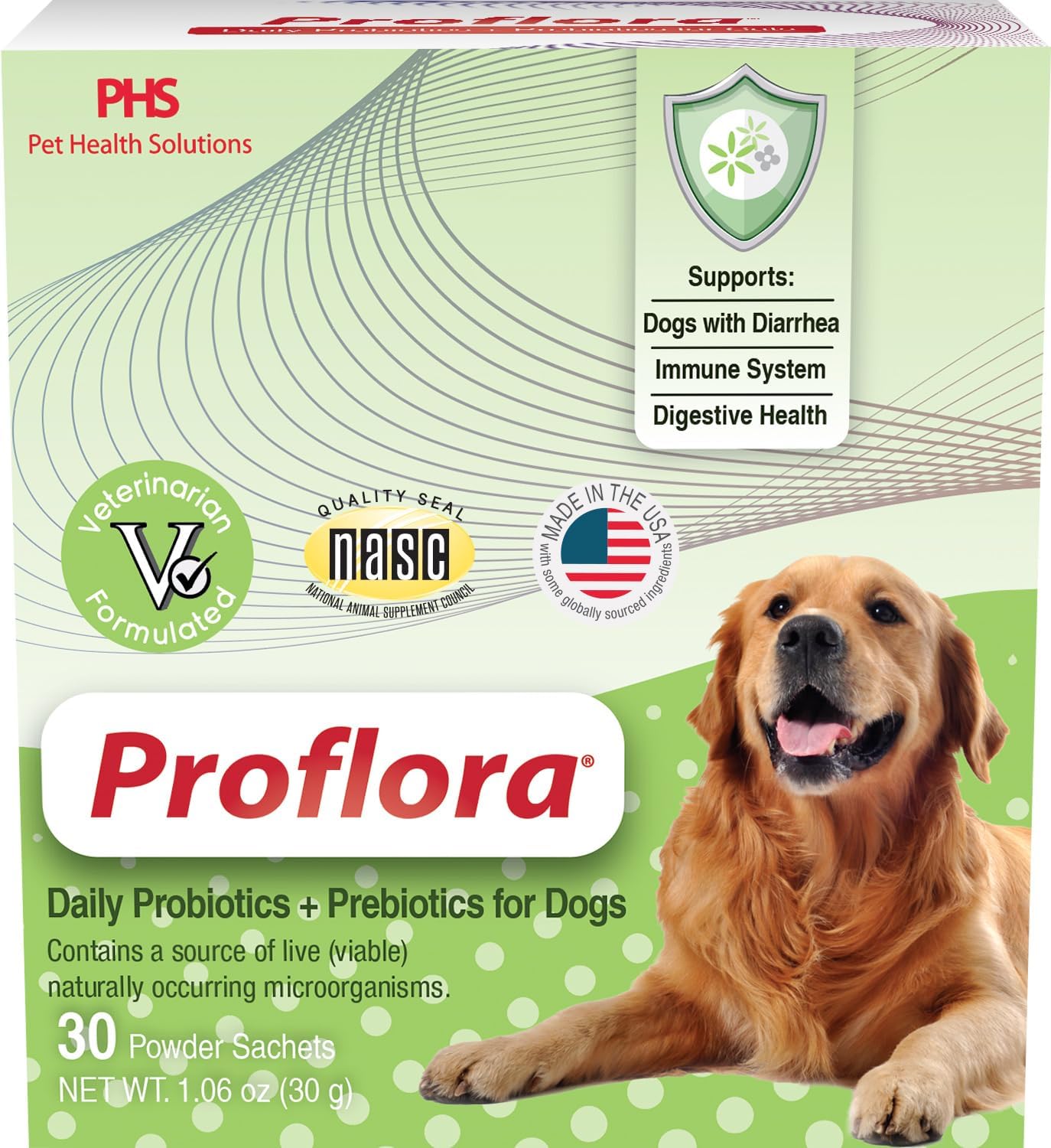 Probiotics and Prebiotics for Dogs – Daily Digestive Health Supplement, Supports Immune System, Gut Health, Healthy Digestion & Nutrient Absorption, 30 Powder Sachets.