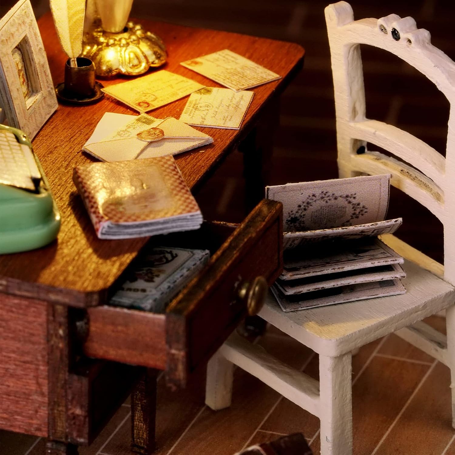 CUTEROOM DIY Doll Room Miniature Furniture Wooden House Kit-Study Room