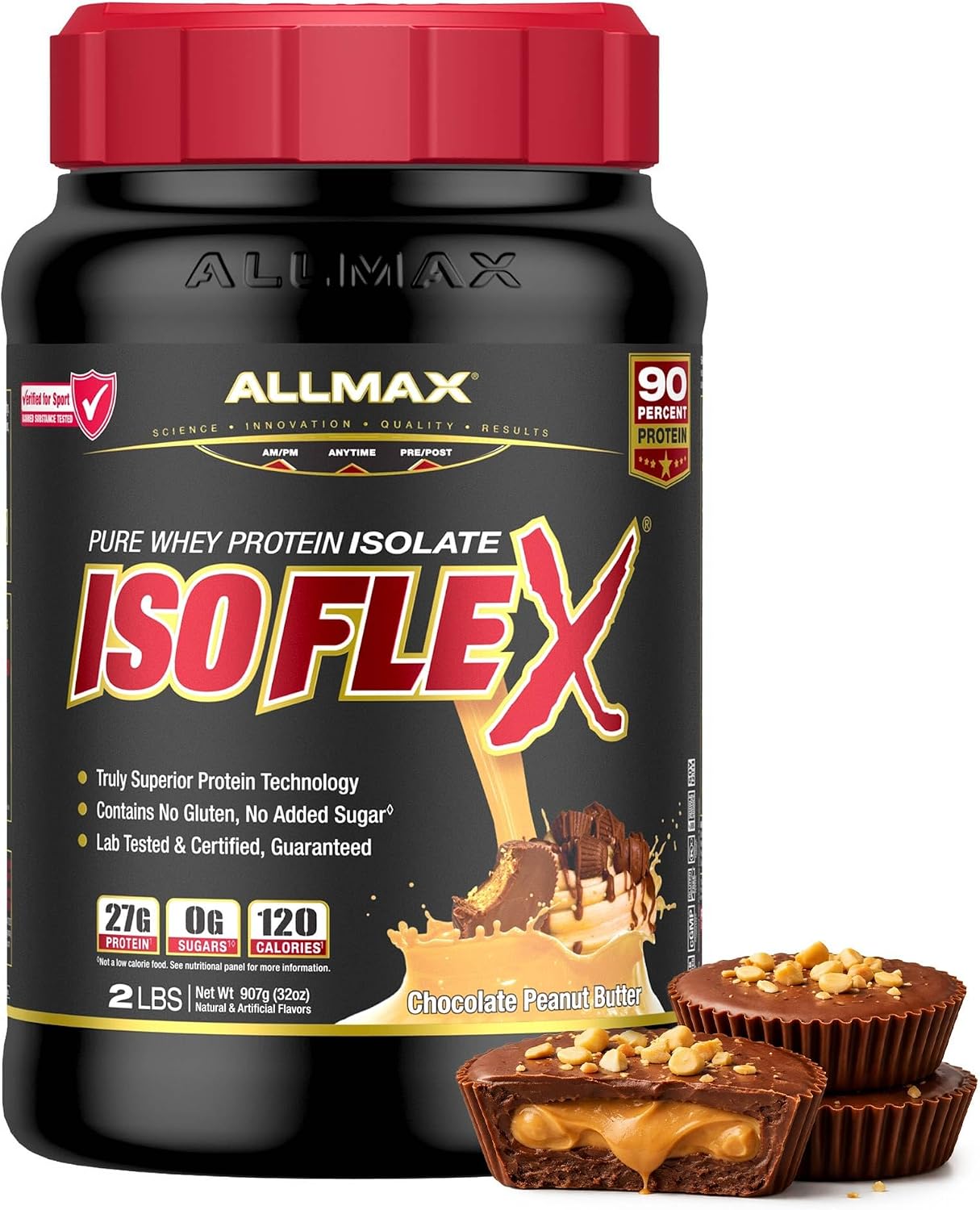 ALLMAX ISOFLEX Whey Protein Isolate, Chocolate Peanut Butter, 5 lb