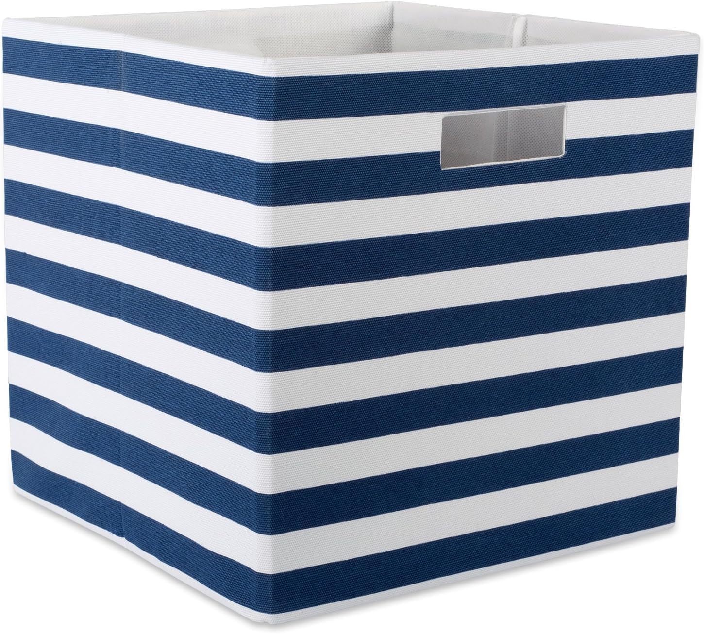 DII Polyester Cube Storage Collection Collapsible Hard Sided Bin, 13x13x13, Black