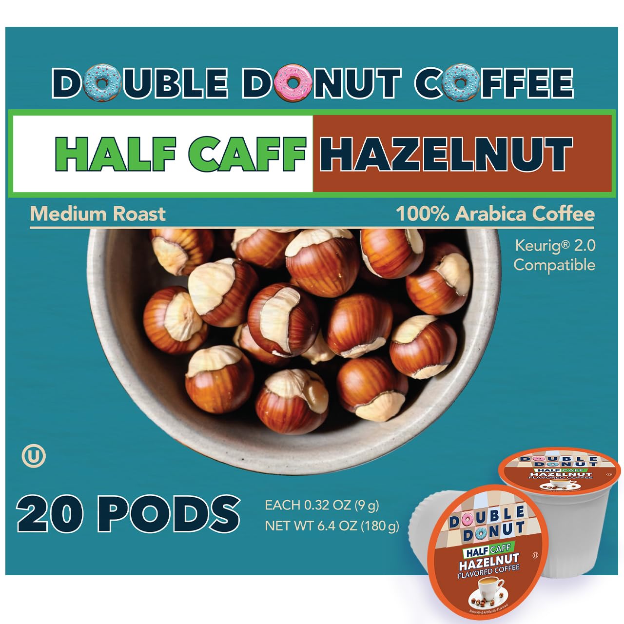 Double Donut Coffee Breakfast Blend Coffee Pods, Light Roast Coffee in Recyclable Single-Serve Pods for Keurig K Cups Brewer Machines, 80 Count Bulk Pack, original version