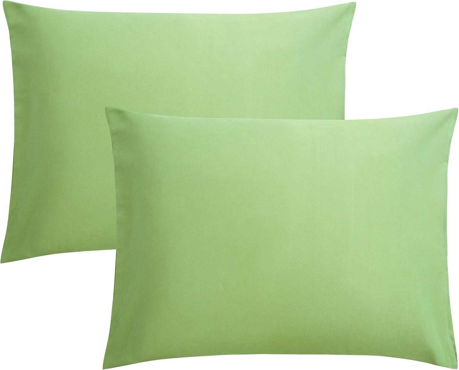 FLXXIE 2-Pack Microfiber Standard Pillow Cases, Envelope Style, White