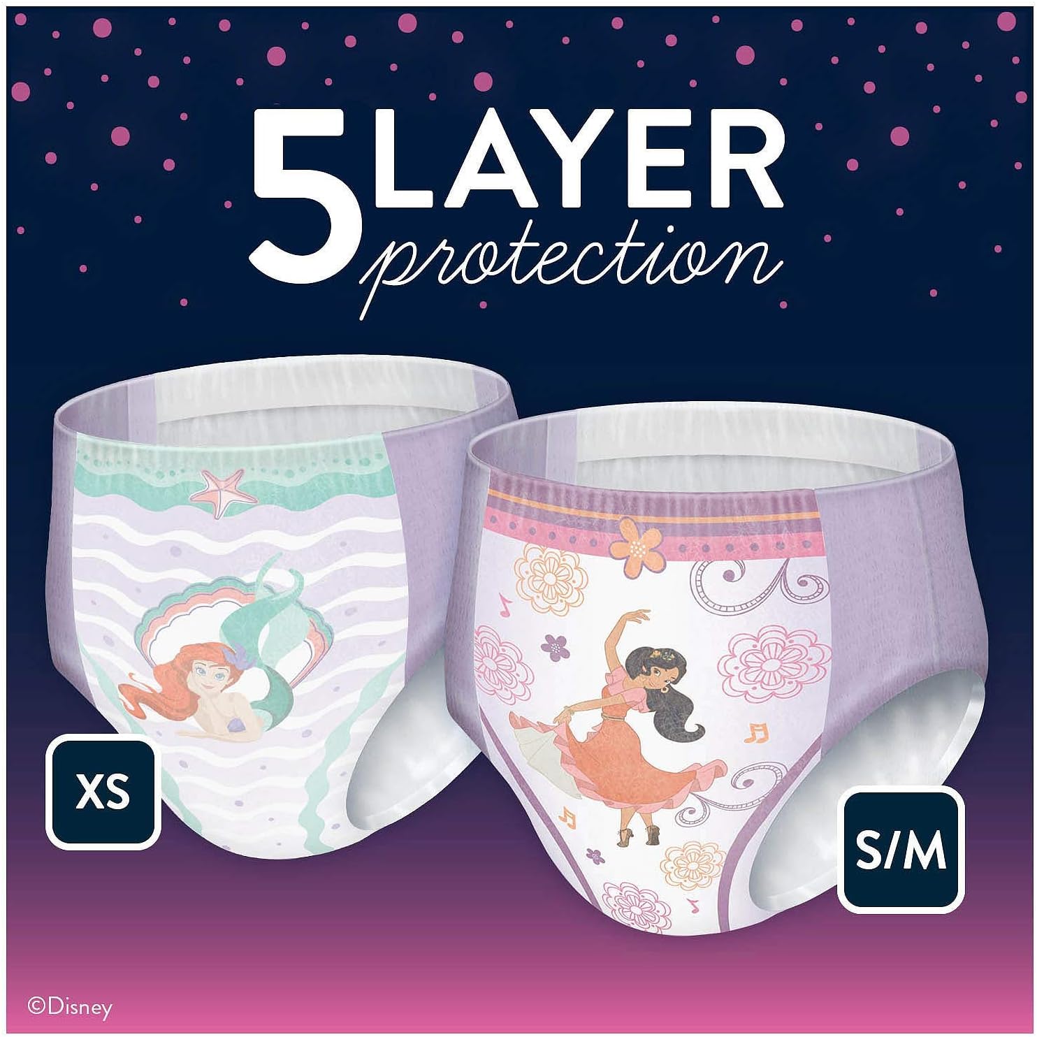 Goodnites Girls' Nighttime Bedwetting Underwear, Size S/M (43-68 lbs), 14 Ct, Packaging May Vary