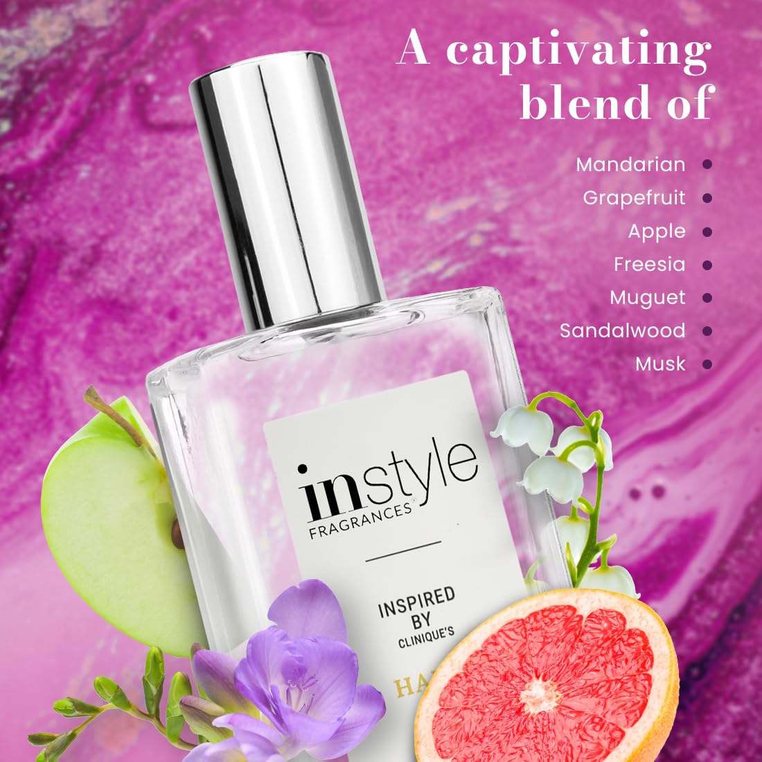 Instyle Fragrances | Inspired by Ralph Lauren's Romance | Women’s Eau de Toilette | Vegan, Paraben Free, Phthalate Free | Never Tested on Animals | 3.4 Fluid Ounces