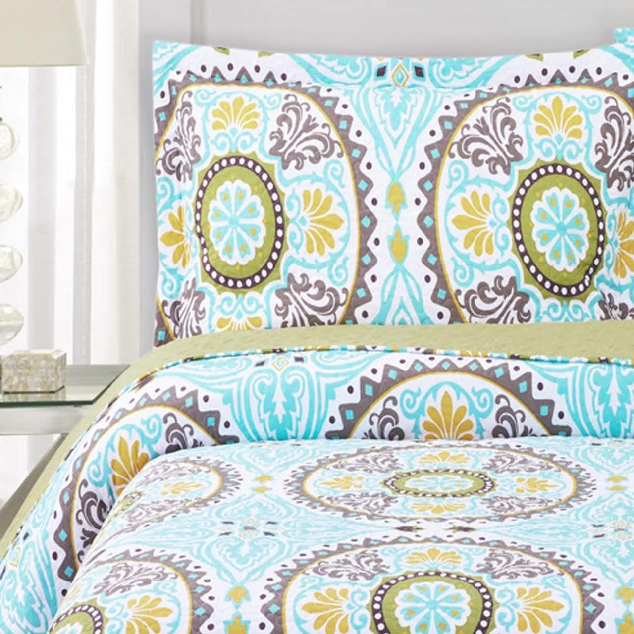 Royal Hotel Ayat Birds Oversized Coverlet Set Queen Size – Luxury Queen Quilt Bedspread, All Season Soft Filled Quilts