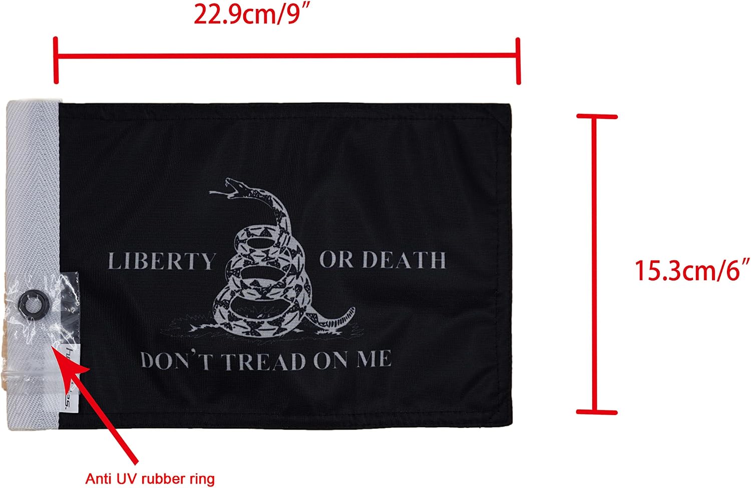 Motorcycle Flag 6 x 9 Or 10 x 15 Inch (6"X9", USA)