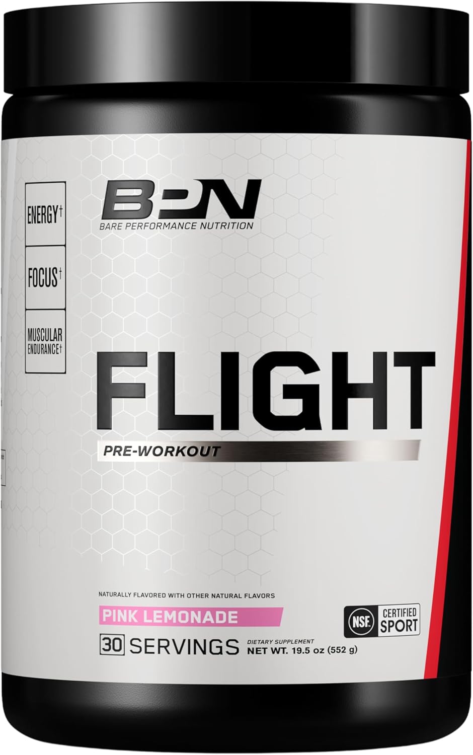 BARE PERFORMANCE NUTRITION BPN Flight Pre Workout, Supports Energy and Mental Focus, Improved Endurance & Muscle Pumps with CarnoSyn® Beta Alanine
