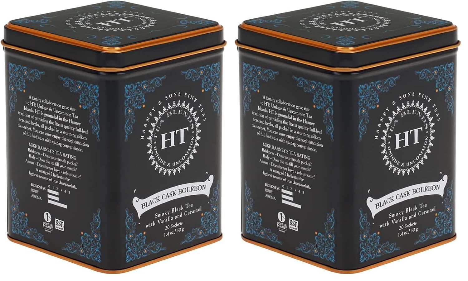 Harney & Sons HT Organic Supreme Green Tea, 20 Sachets, Tea Tin | Organic green tea with 20 sachets in a reusable tea tin. Caffeinated.