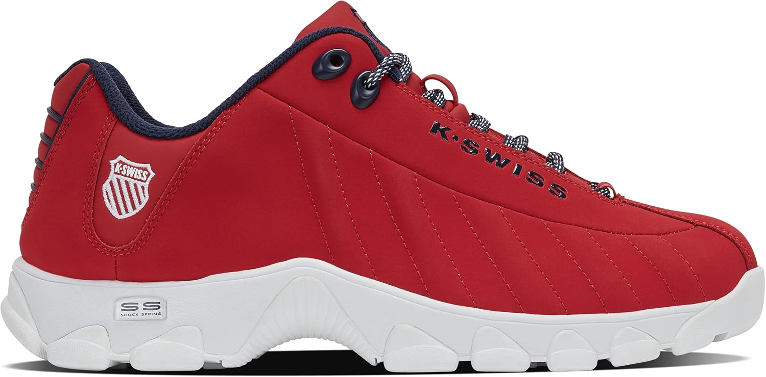 K-Swiss Men's ST329 CMF Sneaker, Wide Tennis Walking Shoes Leather Upper | Court Inspired, Tennis Heritage, Comfort Soft Cushioning, Arch Support, Wide Feet Fit, Chunky Silhouette, Classic Style.
