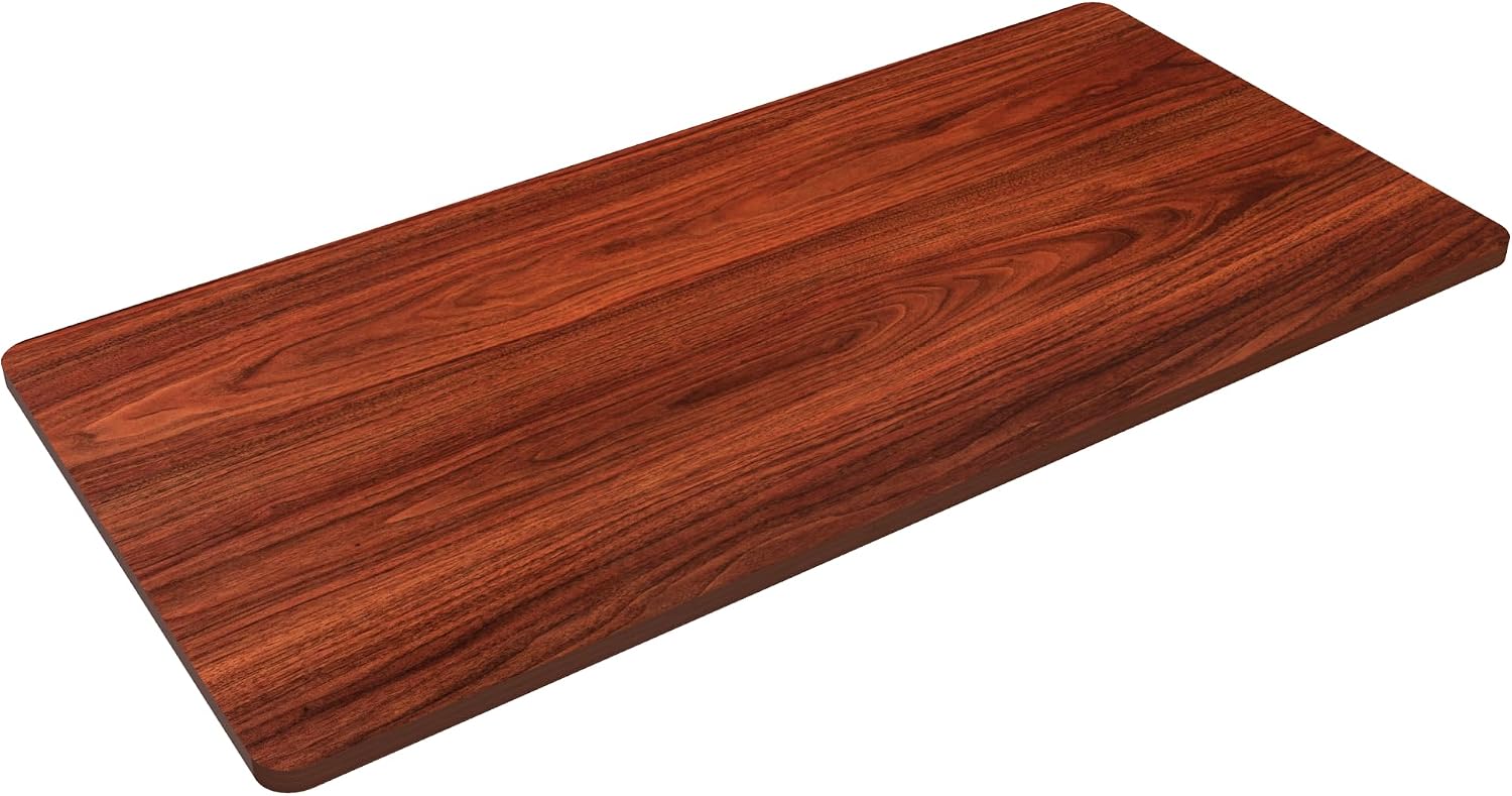 FLEXISPOT Acacia Solid Wood 55"x28" Butcher Block Desktop, Walnut | Acacia Solid Wood, Thick Beveled Edge, For Standing Desk, Office Table, Workbench, DIY Furniture Projects