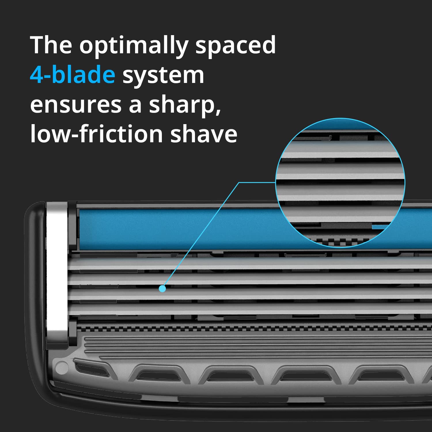 Dorco Pace 4- Four Blade Razor Shaving System- Value Pack - 16 Cartridges (No Handle)