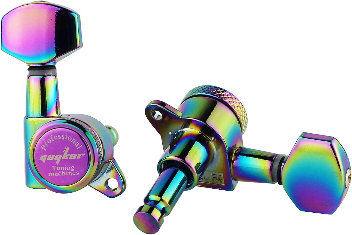 Guyker Guitar Locking Tuners (6 for Right) - 1:18 Lock String Tuning Key Pegs Machine Head with Hexagonal Handle Replacement for ST TL SG LP Style