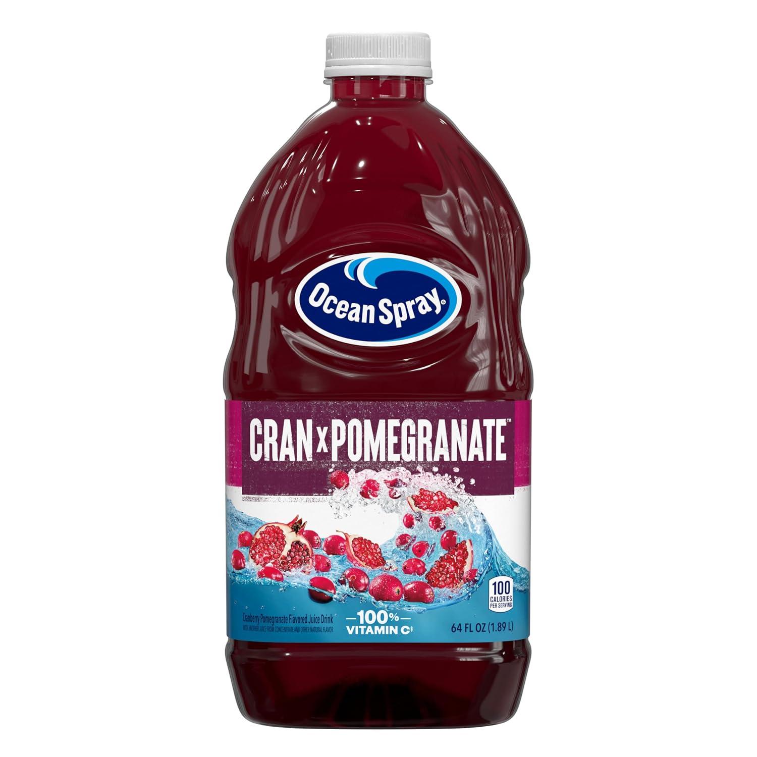 Ocean Spray® Cran-Apple™ Juice Drink, 64 Ounce Bottle, 8 Count | Ocean Spray® Cran-Apple™ Juice Drink, Made with Real Fruit Juice, 64 Fluid Ounce Bottle