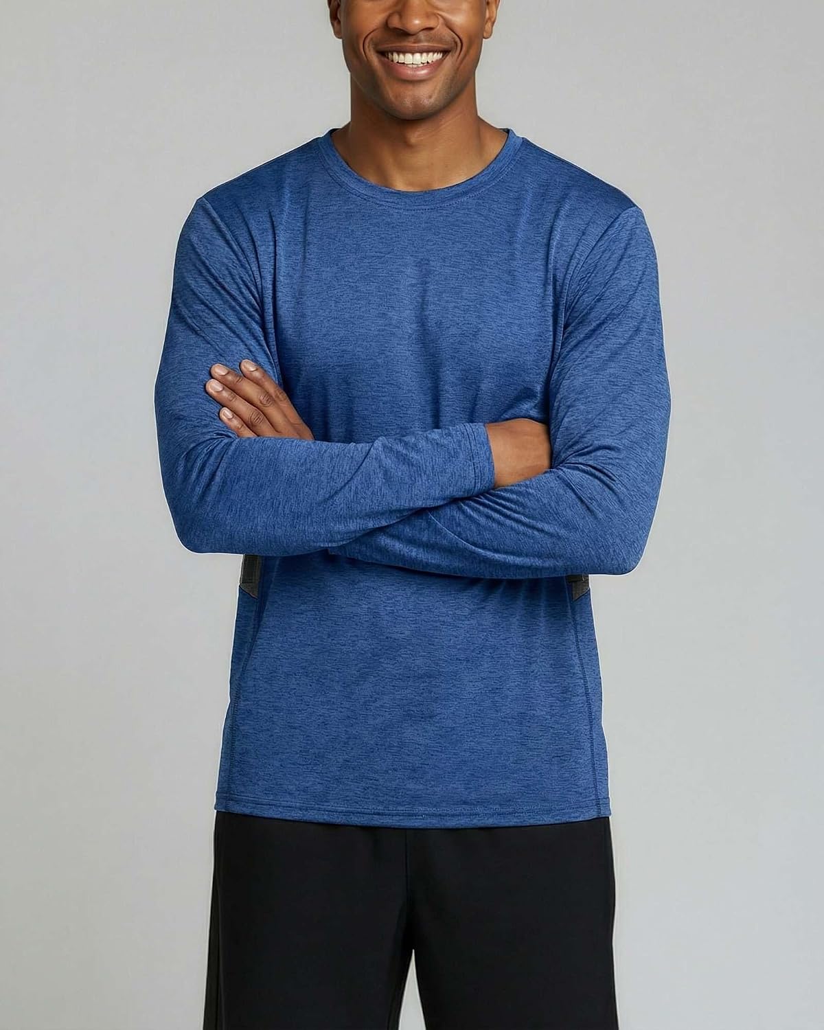 4 Pack Men's Dry Fit Long Sleeve Workout Shirts Gym Athletic Tee Fishing