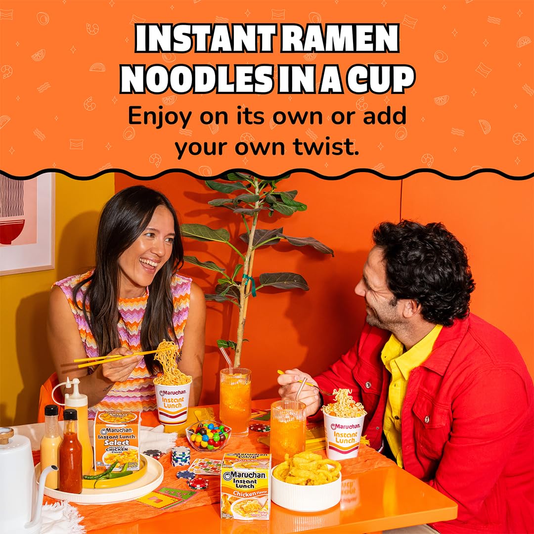 Maruchan Instant Lunch Ramen Noodles, Cheddar Cheese Flavor – Japanese-Style Instant Noodle Soup, Easy Meal Ready in 3 Minutes – 2.25 Oz. (12 Pack)