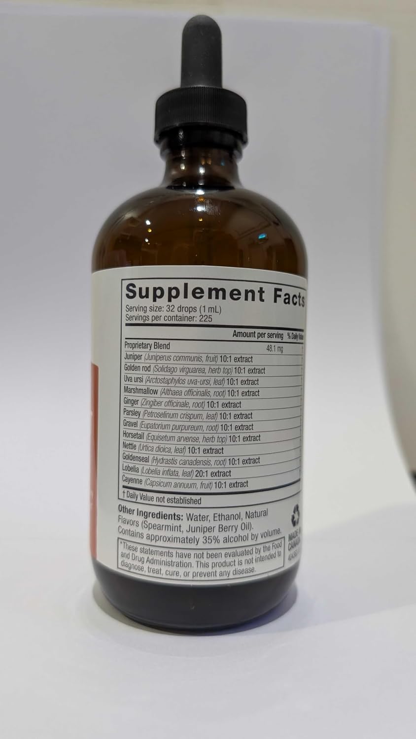 Strauss Naturals Kidney Support Supplement, Spearmint, 225 ml | Herbal Cleanse & Detox, Supports Urinary Tract Function, Non-GMO