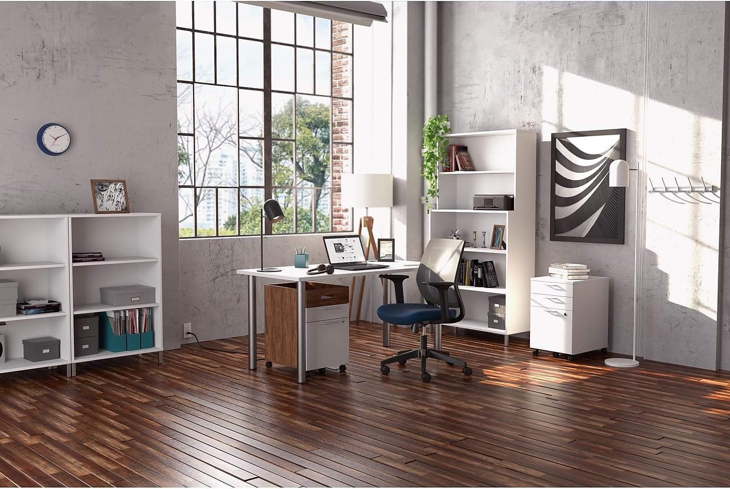 Union & Scale Staples Essentials 3-Drawer Vertical File Cabinet, Letter & Legal Size Documents, Lockable & Mobile, 21.3" D x 15.6" W x 24.3" H, Natural