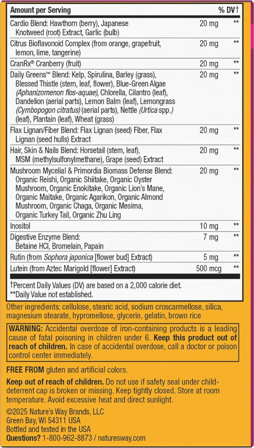 Nature's Way Alive! Women's Ultra Multivitamin, High Potency, 60 ct | Complete Daily Women's Vitamins, Promotes Energy Metabolism and Muscle Function*, Vitamin A, C, D, Methylated B12