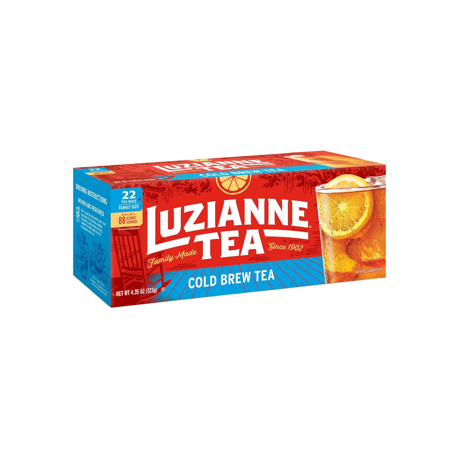 Luzianne Green Tea Bags, Family Size, 24ct Box (Pack of 1)