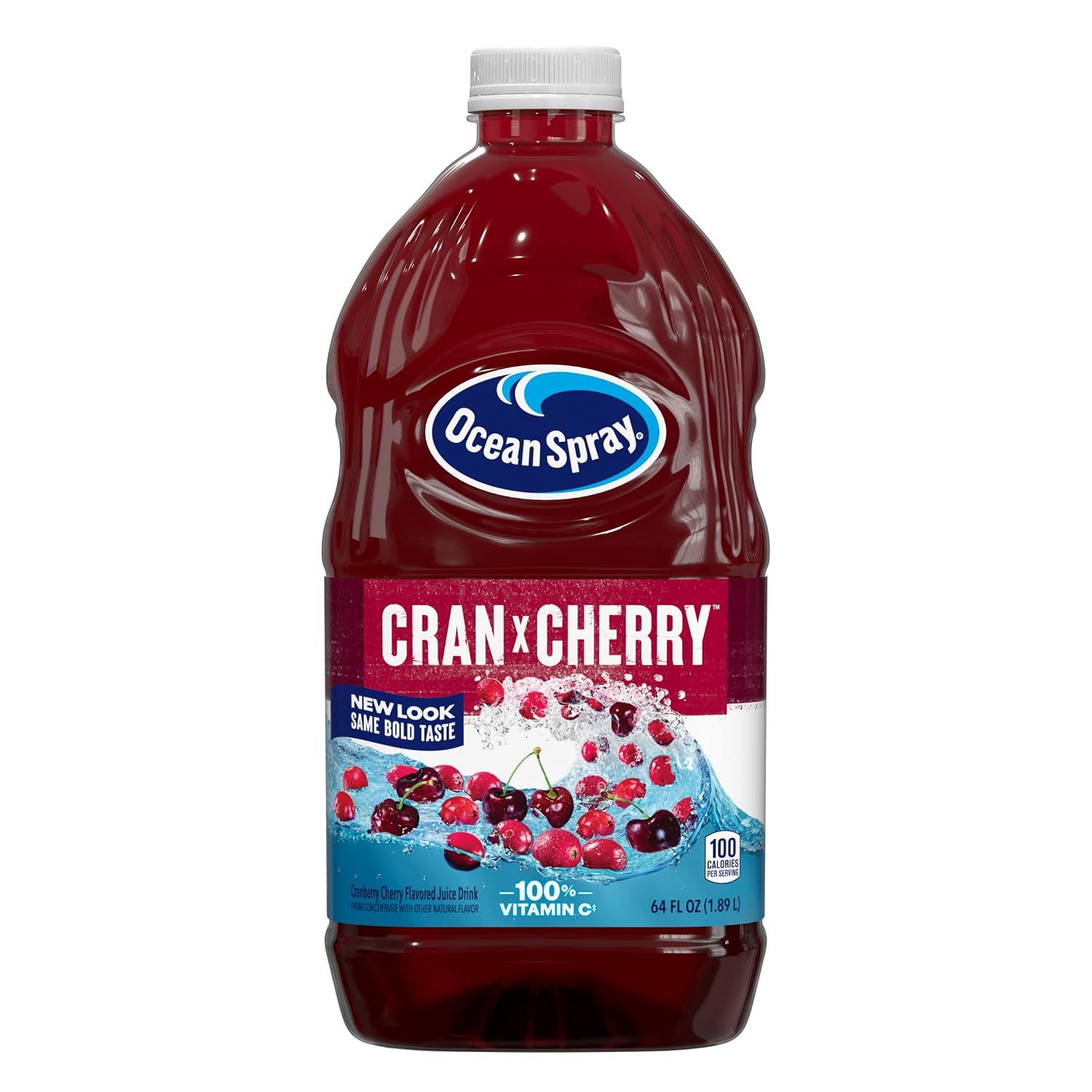 Ocean Spray® Cran-Apple™ Juice Drink, 64 Ounce Bottle, 8 Count | Ocean Spray® Cran-Apple™ Juice Drink, Made with Real Fruit Juice, 64 Fluid Ounce Bottle
