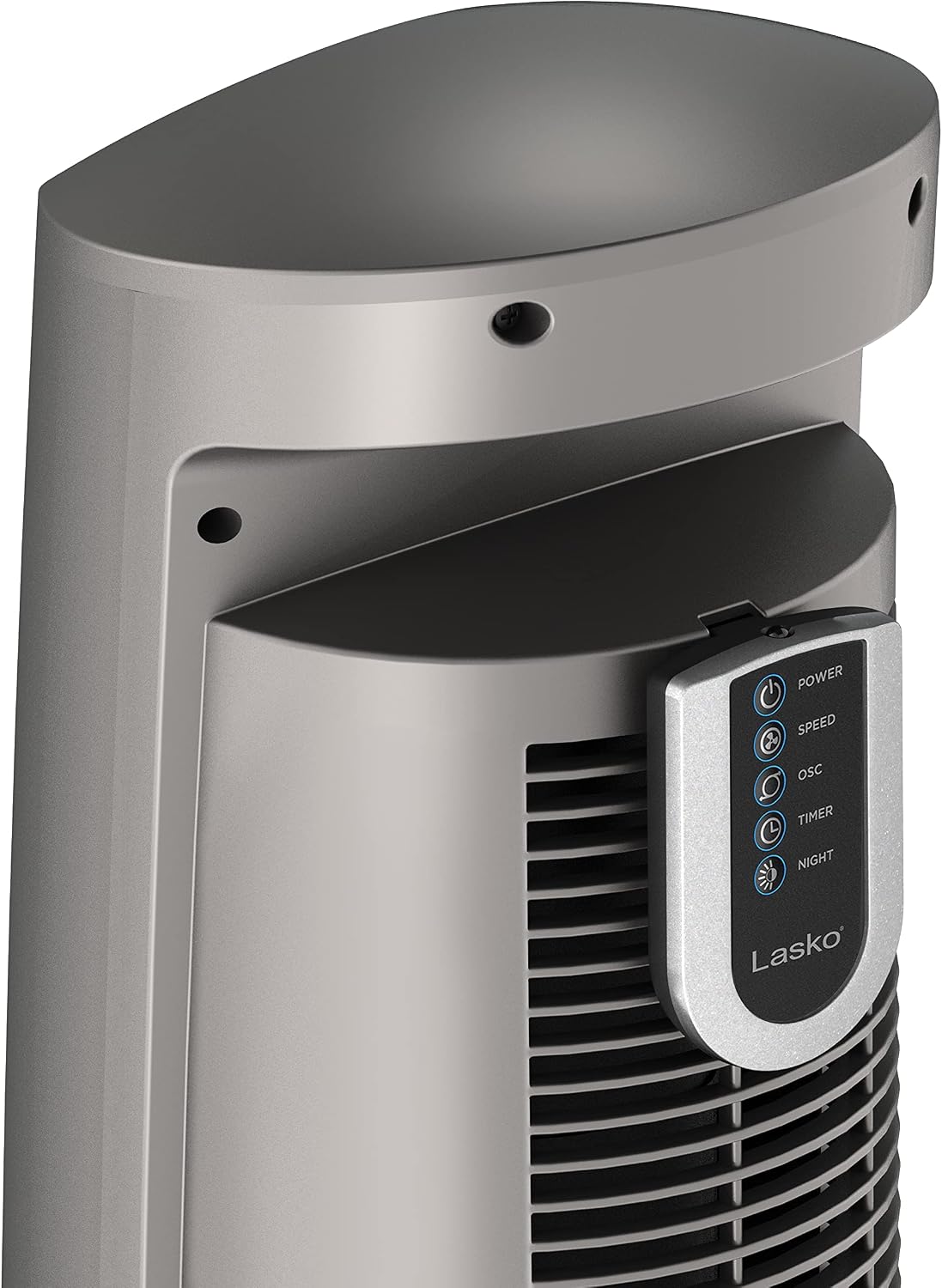 Lasko Oscillating Tower Fan with Remote - 42" - T42951 - Silver | Quiet Standing Fan for Bedroom, Office, and Home, 3 Speeds, Timer, Powerful Cooling Air, Nighttime setting, Space-Saving