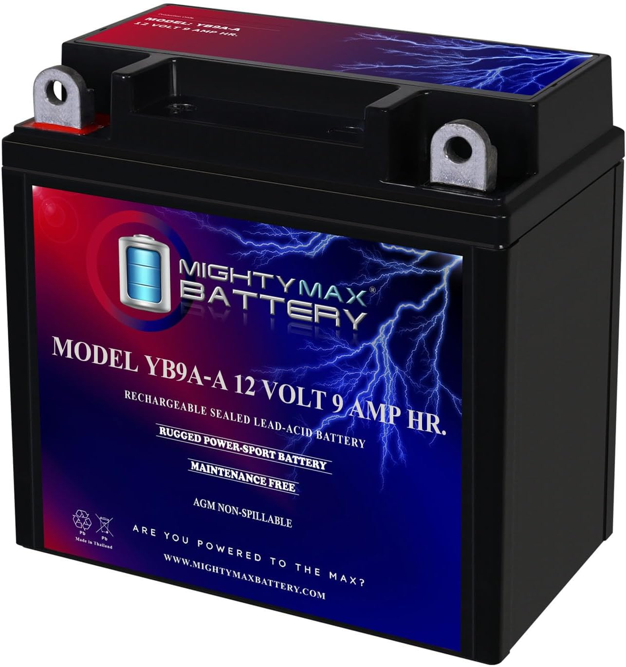 Mighty Max Battery YB14L-A2 -12 Volt 12 AH, 210 CCA, Rechargeable Maintenance Free SLA AGM Motorcycle Battery