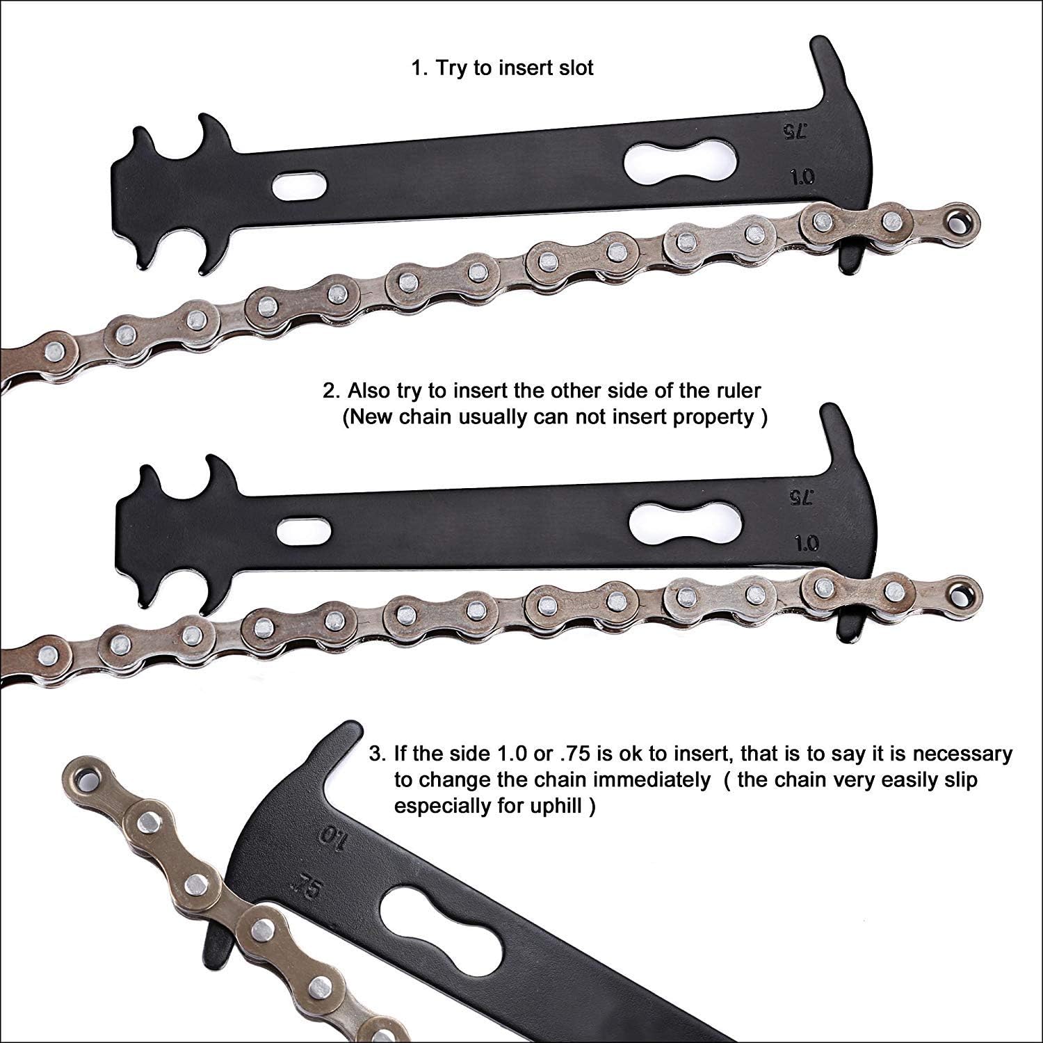 Bike Link Plier + Chain Wear Gauge + 6 Pairs Bicycle Missing Link